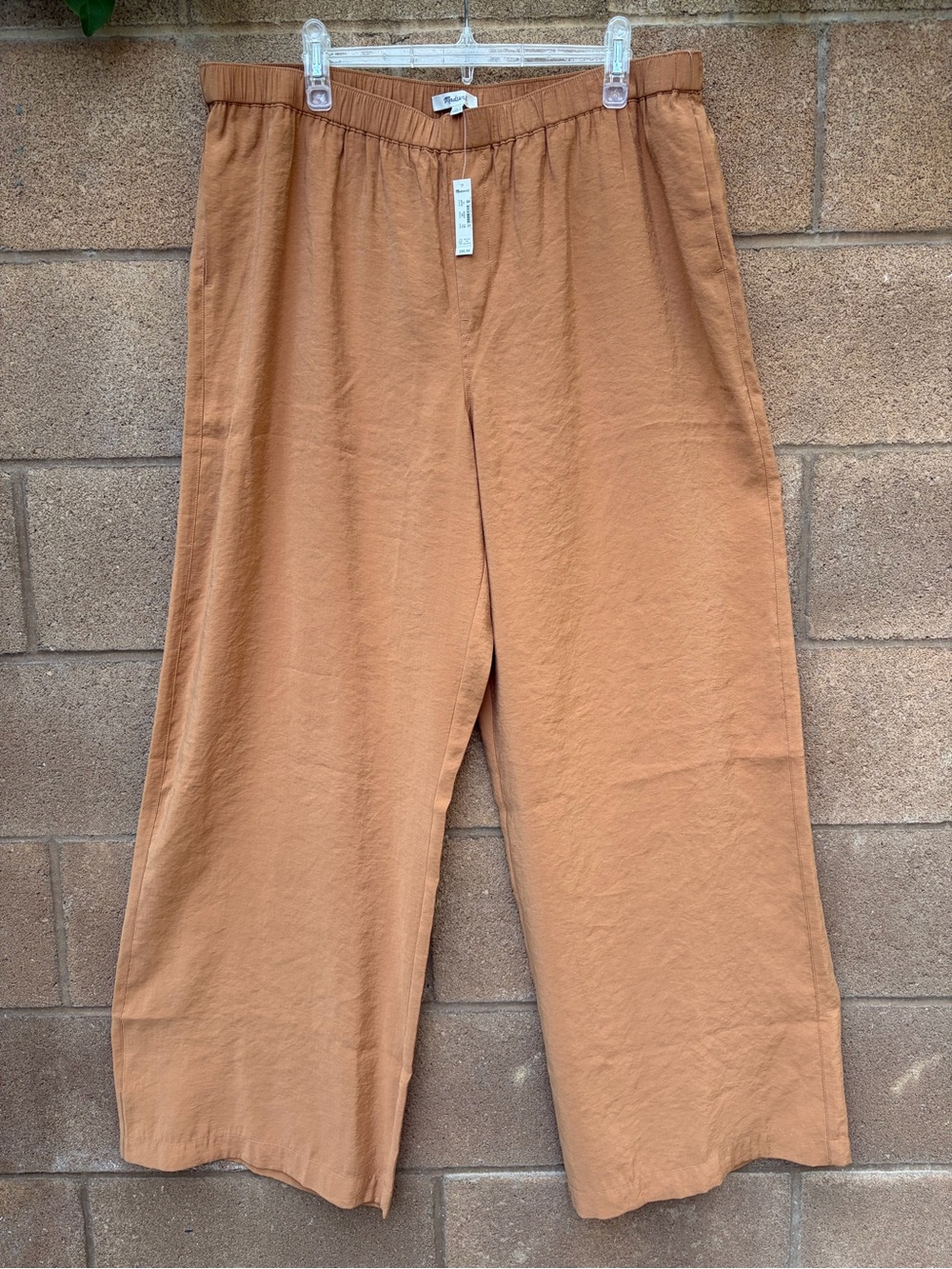 Madewell Tall Pull-On Wide-Leg Pants in Softdrape with Front Pockets Tall XL